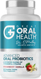 Oral Probiotics for Mouth Bad Breath Treatment for Kids Dental Care & Cavity Prevention with BLIS K12 M18 – Dr Formulated Dental Probiotics for Teeth and Gums, 30 Chewable Tablets Strawberry Vanilla