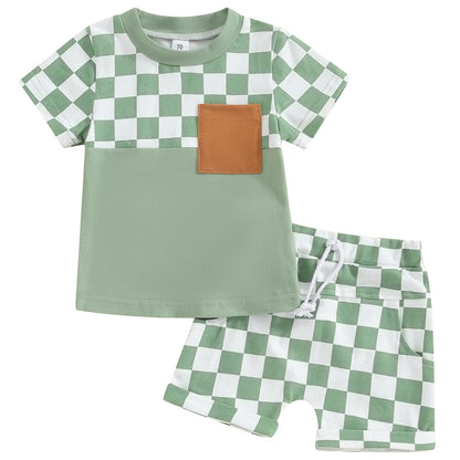 Mubineo Infant Toddler Baby Boy Summer T Shirt Shorts Outfits Short Sleeve Tee Tops Clothes Set