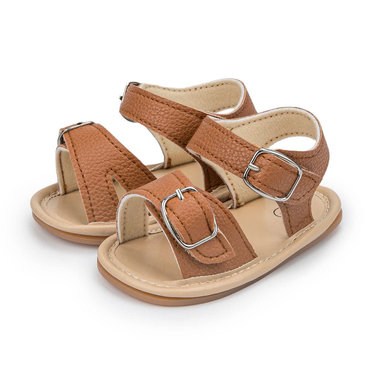 Babelvit Infant Baby Girl Boy Sandals Comfort Premium Summer Outdoor Casual Beach Shoes with Flower Bowknot Anti Slip Rubber Sole Newborn Toddler Prewalker First Walking Shoes