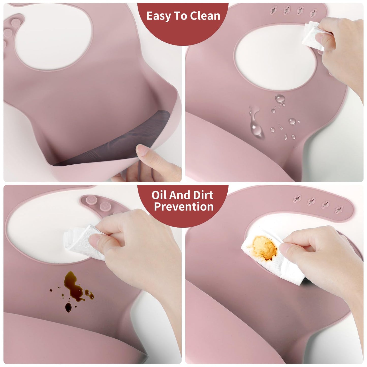 Silicone Baby Feeding Set with BPA-Free Suction Plates, Bowl, Silicone Bibs, Sippy Cup, 2 Set Forks and Spoons for Babies 8PCS Baby Led Weaning Supplies Self Feeding Utensils for Toddlers Kids (Pink)