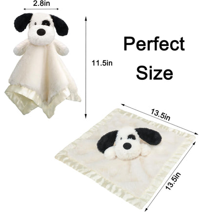Bear Security Blanket Soft Baby Lovey Fluffy Blanket Unisex Lovie Snuggle Toy Baby Bear Stuffed Gift for Newborn, Boys and Girls, 13.5 Inch