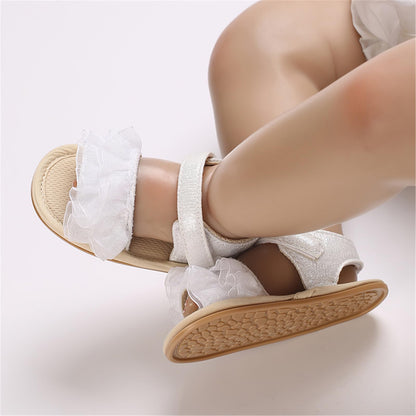 Baby Girl Sandals Summer Crib Shoes Bowknot Soft Sole Infant Girls Princess Dress Flats First Walker Shoes