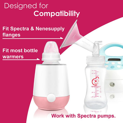 Nenesupply Natural Baby Bottles Newborn Feeding Bottles Slow Flow Breastfeeding Bottle for Breastfed Babies Wide Neck 9oz Anti Colic Level 2 Nipple for 1+ Month Infant Replace Spectra Bottle Pumping
