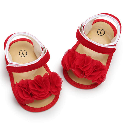 LAFEGEN Infant Baby Girls Summer Sandals Newborn Toddler First Walker Crib Dress Shoes