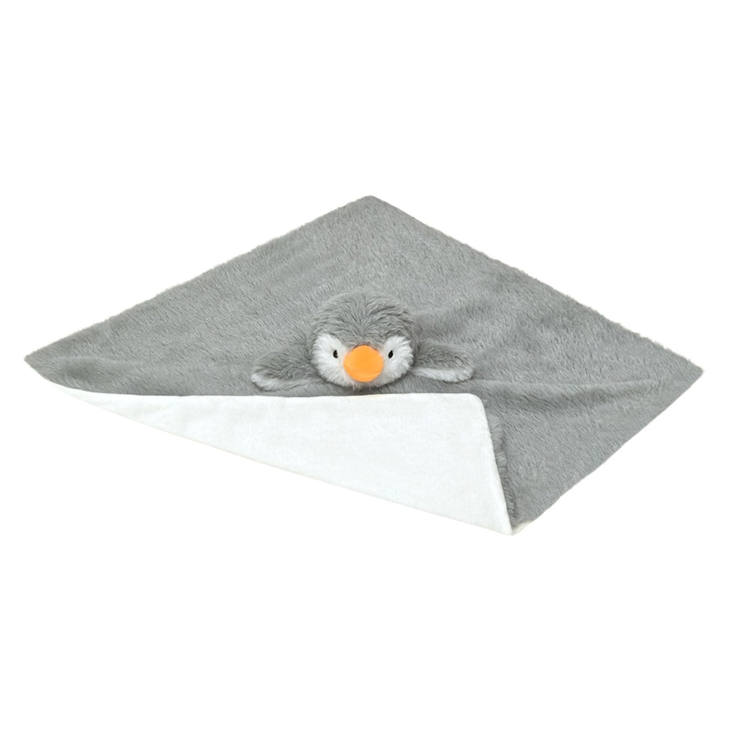 Baby Gray Penguin Soft Stuffed Animal Security Blanket, Plush Penguin Character Lovey Blanket, Baby Shower/Nursery Gift, Newborn Infant Toddler Snuggle Blankie for Girls Boys, 14 Inches