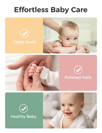 Momcozy Elite Baby Kit, Superior Baby Shower&Registry Essential Kit for Grooming & Health & Cleansing Care, Electric Nail File&Nasal Aspirator, Tummy Wrap, Thermometer, Bath Brush,Teether, Storage Bag