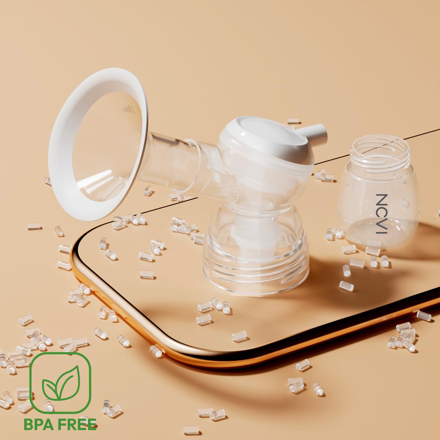 NCVI 8100 Double Electric Breast Pump Suitable for Large Nipples with 4 Modes|9 Levels, Anti-Backflow Milk Breastfeeding Pump with 24/28mm Silicone Flanges, Handheld Motor and LED Display, Ultra-Quiet
