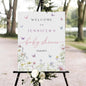 Printable Sign, Butterfly Baby Shower Welcome Sign, 12 x 18 inches to 24 x 36 inches, Corrugated Plastic, Romantic Style