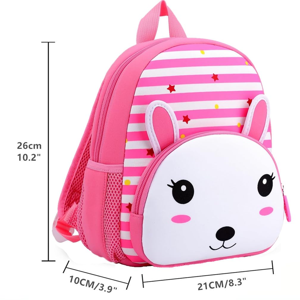 Toddler Backpack Neoprene Zoo Kids Casual Backpack Water Resistance Kindergarten Preschool Bags for Little Boys Girls (Giraffe)