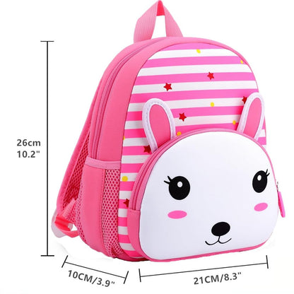 Toddler Backpack Neoprene Zoo Kids Casual Backpack Water Resistance Kindergarten Preschool Bags for Little Boys Girls (Giraffe)