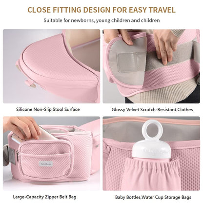 6-in-1 Baby Carrier - Newborn to Toddler, Hip Seat Lumbar Support, 7-41 lbs, All Seasons & Positions, Adjustable Size for Shopping, Hiking, Travelling