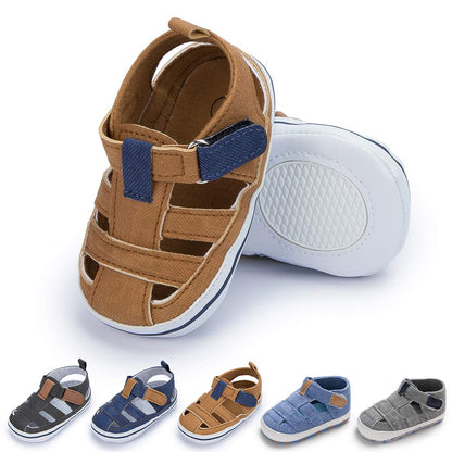 Meckior Baby Infant Boy Girl Sandals Newborn Non-Slip Soft Rubber Sole Sandals for Baby Boys Open-Toe Outdoor Casual Summer First Walkers Shoes