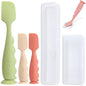 Baby Diaper Cream Spatula with Case-1 Large 2 Mini Butt Paste Spatula with 2 Travel Case-Soft Baby Butt spatula baby Diaper Cream Applicator-Diaper Rash spatula Bum Spatulas Brush