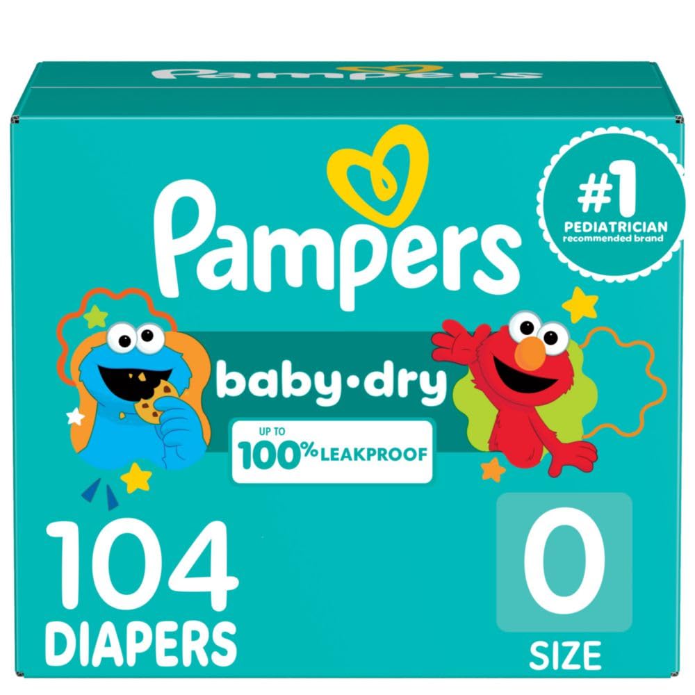 Pampers Diapers - Baby Dry - Size 1, 44 Count, Absorbent Disposable Infant Diaper (Packaging May Vary)