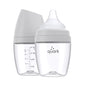 BuubiBottle Max Slow Flow Bottle for Newborn Babies by Quark - with Anti-Colic RealFeel Nipple to Simulate Breastfeeding - BPA-Free, PVC-Free, Toxin-Free - 8 Oz Bottle with Lid, 2 Pack - Orange