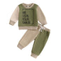 Toddler Baby Boy Fall Clothes Letter Print Long Sleeve Sweatshirt Elastic Pants Cute Kids Winter Outfits