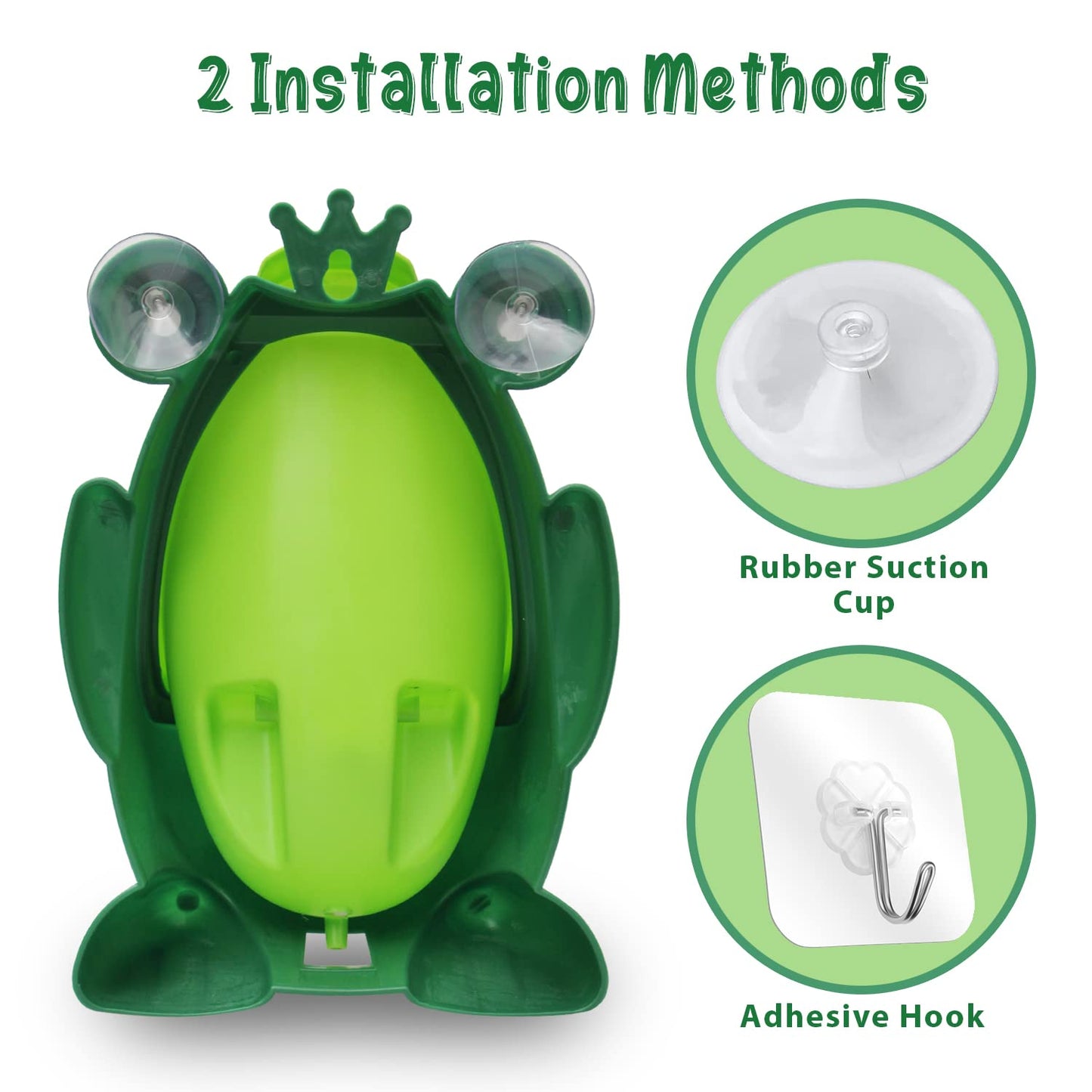 Cute Frog Potty Training Urinal for Boys with Funny Aiming Target - Coffee