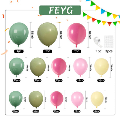 Dusty Pink Brown Balloon Arch Kit, Double Stuffed Blush Brown Cream Beige Nude Tan Pink Balloons Boho Balloon Garland Kit for Birthday Baby Shower Wedding Bridal Shower Gender Reveal Party Decoration