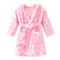 YOLIA Boys Girls Robes Kids Hooded Sleepwear Soft Fleece Bathrobes Cute Housecoat Gowns