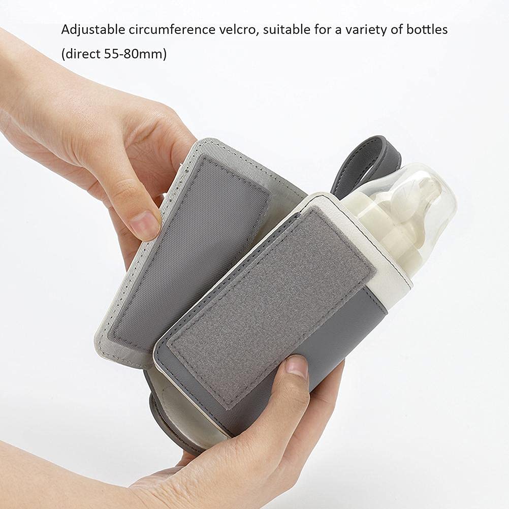 Bottle Warmer Bag 3 Temperature Adjustable Portable Baby Bottle Warmer for Connecting to Mobile Power