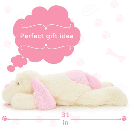 MaoGoLan 52“ Giant Stuffed Puppy Dog Animal,Ultra Soft Large Plush Soft Plush Dog Body Pillow Toy for Girls,Kids,Puppy Lover