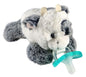RaZbaby JollyPop Pacifier, Holder w/Detachable Baby Pacifier, Stuffed Animal RaZbuddy, All Ages 0M+, 100% Medical Grade USA Made Silicone, Machine Washable, Textured & Easy to Hold – Dragon
