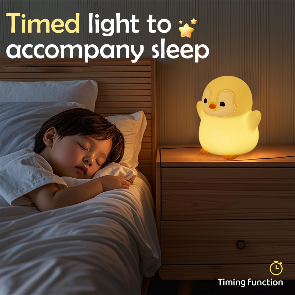 Cute Frog Night Light for Kids, Color Changeable Soft Silicone Sleeping Night Lamp for Nursery, Dimmable Timer Rechargeable Colorful Baby's Light Room Decor Children Gifts