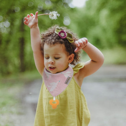 Baby Bandana Drool Bibs 6-Pack and Teething Toys 6-Pack Made with 100% Organic Cotton, Absorbent and Soft Unisex