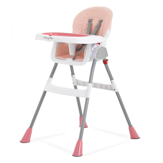 Dream On Me Portable 2-in-1 Tabletalk High Chair, Convertible Compact High Chair, Light Weight Portable Highchair, Grey