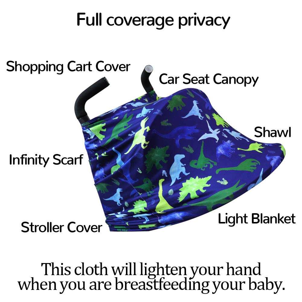 Nursing Cover Breastfeeding, Multi-use Baby CarSeat Cover Girls, Infant Stroller Car Seat Cover, Stretchy Carseat Canopy, Soft Breathable, Peony