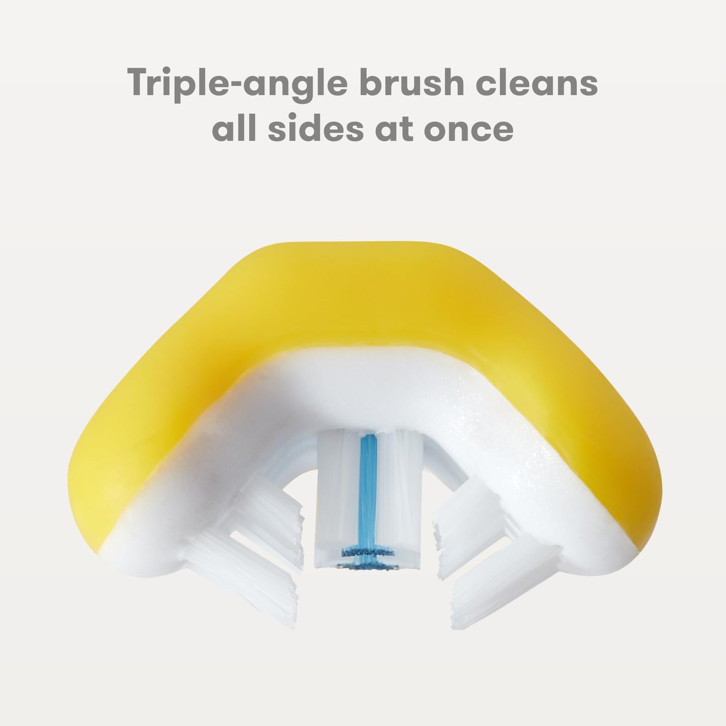 Frida Baby Grow-with-Me Baby Toothbrush Training Set | Infant to Toddler Toothbrush 0-12 months, Cleans All Sides at Once, Oral Care for Sensitive Gums | Yellow