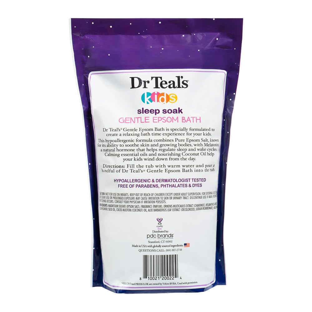 Dr Teal's Kids Gentle Epsom Bath Sleep Soak with Melatonin & Essential Oils
