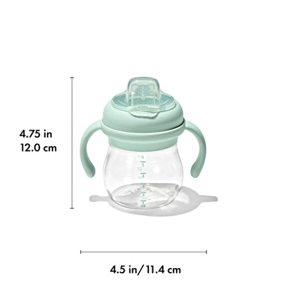 OXO Tot Transitions Soft Spout Sippy Cup with Removable Handles - 6 oz. - Blossom