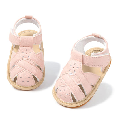 Babelvit Infant Baby Girl Boy Sandals Comfort Premium Summer Outdoor Casual Beach Shoes with Flower Bowknot Anti Slip Rubber Sole Newborn Toddler Prewalker First Walking Shoes