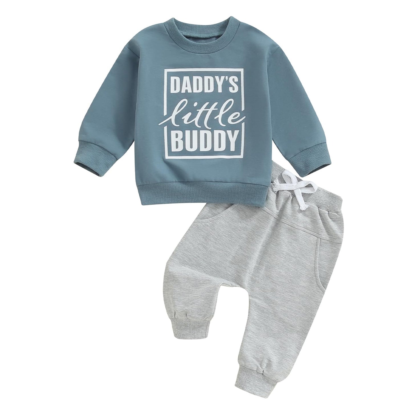 Toddler Baby Boy Fall Clothes Letter Print Long Sleeve Sweatshirt Elastic Pants Cute Kids Winter Outfits