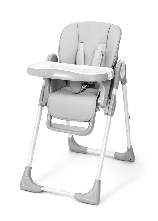 4 in 1 High Chairs for Babies and Toddlers, Convertible Foldable Baby High Chairs, Feeding and Eating Seat Highchair with 4 Levels of Recline and 7 Levels of Height Adjustment, Gray
