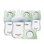 Natural Glass Baby Bottle for Breastfeeding Babies, 5.4oz Anti-Colic Baby Bottle with Natural Response Nipple(S), Clear, Wide Neck, 2 Pack, 1 Months+