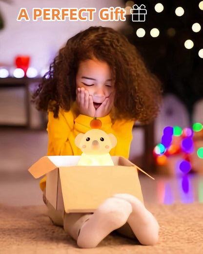 DuDu Duck Night Light, Cute Duck Lamp, Squishy Silicone Nightlight for Bedrooms with 30 Minutes Timer, Rechargeable Bedside Lamp with Touch Control for Bedrooms, Living Room
