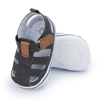 HsdsBebe Infant Baby Boys Girls Summer Beach Sandals Breathable Athletic Anti-slip Soft Sole Newborn First Walker Crib Shoes
