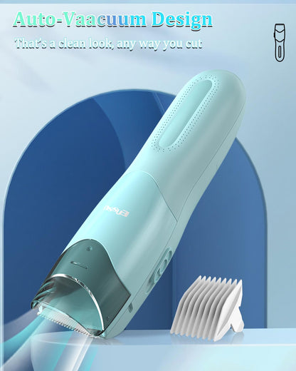 ENSSU Baby Hair Clipper,Vaccum Hair Clippers for Kids/Toddlers,Cordless Baby Hair Cutting Kit with Two Modes,Baby Hair Trimmer Haircut Machine in Large Hairs Storage Space,Rechargeable,Waterproof