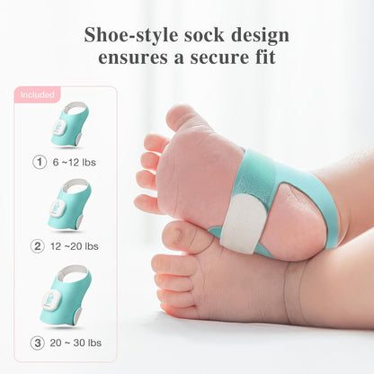 Sense-U Smart Sock Shoe (Long Range) Baby Monitor with On-Device Sleep Indicator & Notifications, Track Heart Rate, Movement, Sleep Patterns, Naps from Anywhere for Peace of Mind, FSA/HSA Eligible