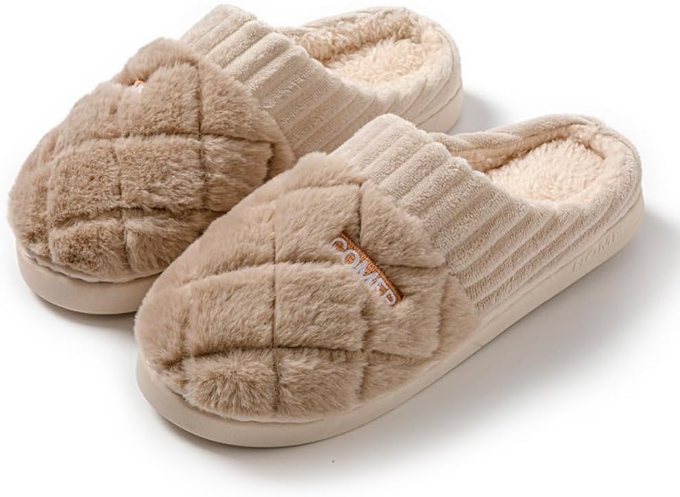 Geerta Fuzzy Hospital Slippers for Postpartum Cute Women Labor and Delivery Shoes with Non Slip Sole Warm Comfortable Memory Foam Kawaii Trendy Comfy Home Maternity Gift for Wife Pregnancy