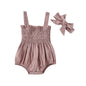 FOMOYUU Infant Newborn Baby Girl Ruffle Sleeveless Romper Summer Clothes Outfit with Cute Floral Print Jumpsuit