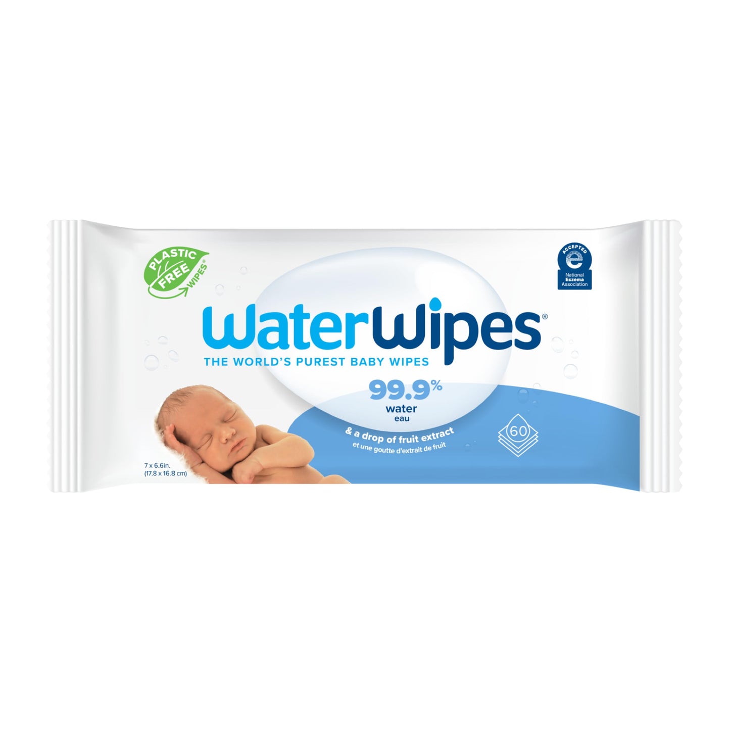 WaterWipes Original Baby Wipes, 99.9% Water, 3-In-1 Cleans, Cares, Protects, Unscented & Hypoallergenic, 720 Count (12 Packs), Packaging May Vary