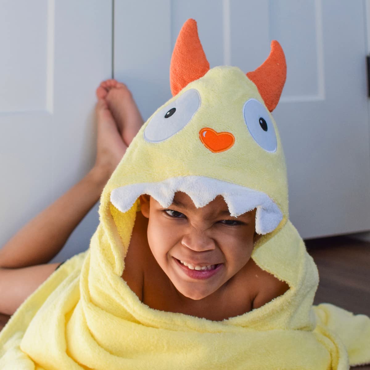 Hooded Baby Towel for Kids 2-8 | Large 100% Cotton Baby Towel for Girls | Cute Flower Bath Towels for Babies and Toddlers with Pink Petals