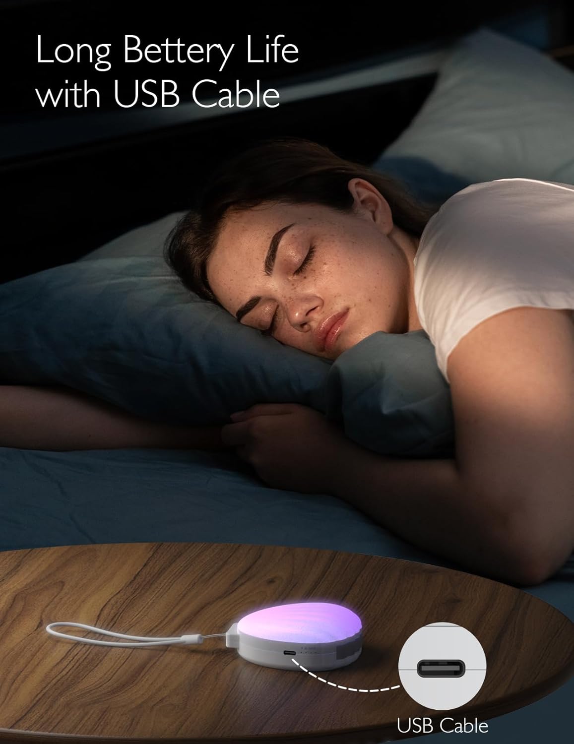 Momcozy Portable Sound Machine - White Noise Machine with 15 Soothing Sounds - Night Light - USB Rechargeable - Ideal for Travel, On-The-Go Use,Helps Baby, Kids, and Adults Sleep Better