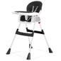 Dream On Me Portable 2-in-1 Tabletalk High Chair, Convertible Compact High Chair, Light Weight Portable Highchair, Grey