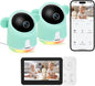 Baby Monitor with Camera and Audio, 1080P Baby Camera Monitor WiFi Smartphone App Control Night Vision 4.3” Screen 2-Way Talk Temperature & Humidity Sensor Lullabies Motion & Cry Detection iOS/Android