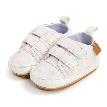 Baby Boys Girls Shoes Non-Slip Rubber Sole High-Top PU Leather Sneakers Infant First Walking Shoes Toddler Crib Shoes Newborn Loafers Flats.