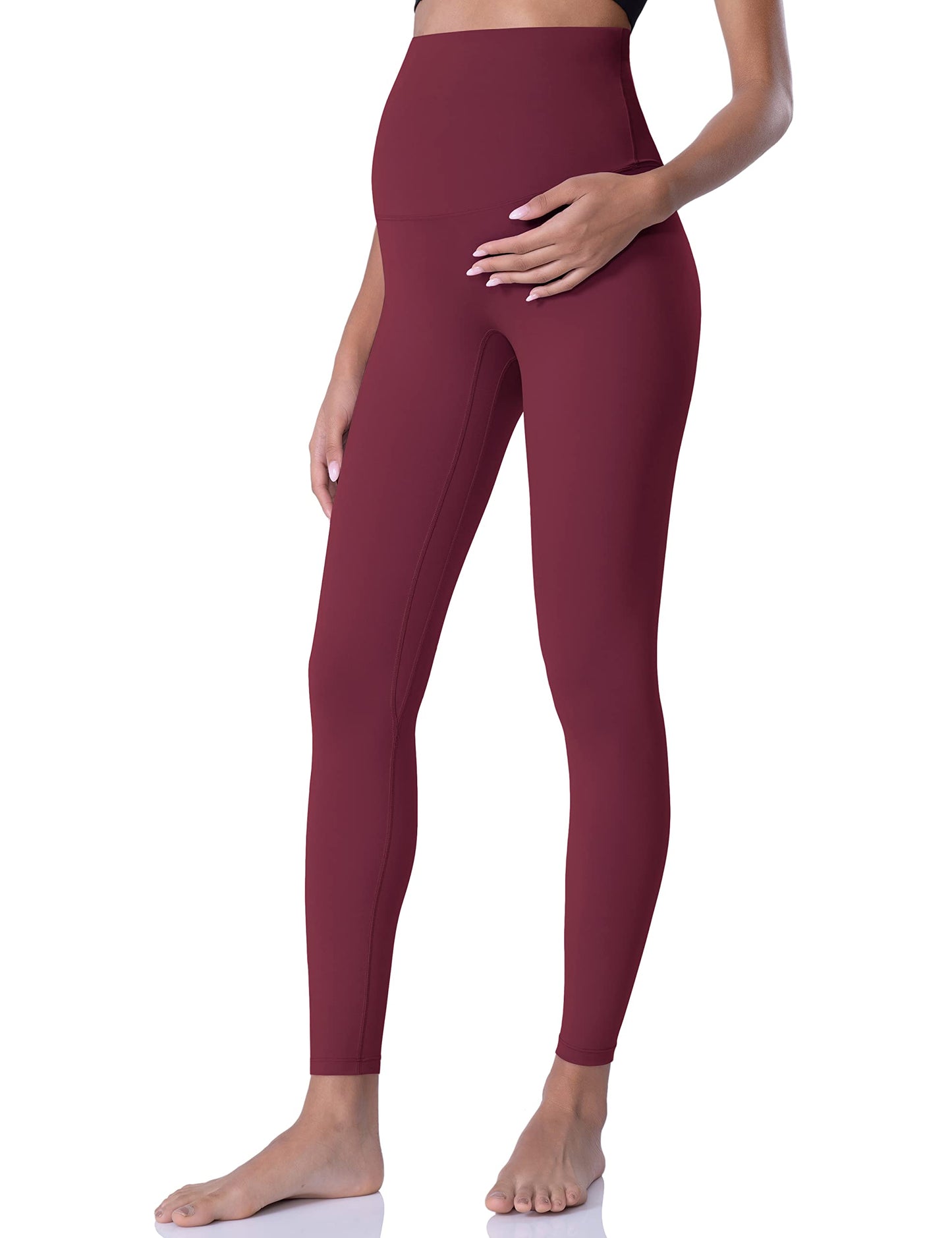 POSHDIVAH Women's Maternity Leggings Over The Belly Pregnancy Yoga Pants Active Wear Workout Leggings